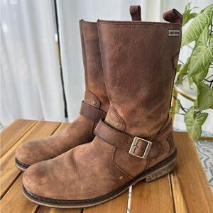 Harley-Davidson Brown Leather Engineer Boots D93195 Men’s 11 Moto Biker Buckle